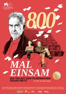 Filmplakat: 800 MAL EINSAM - ein Tag mit dem Filmemacher Edgar Reitz